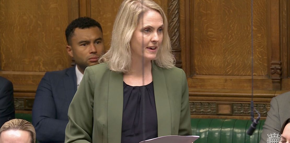 Laura Kyrke-Smith speaking in Parliament